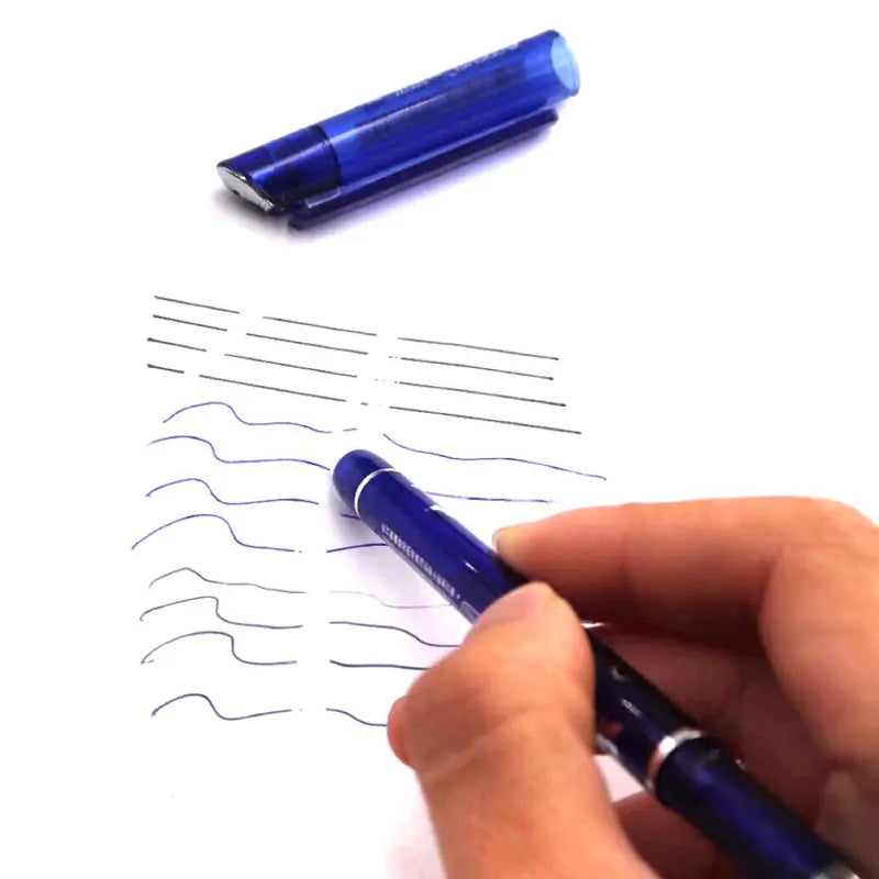 🖊️ Lot de 3 ou 6 Stylos Gel Effaçables – 0,5 mm Rechargeables, Encre Bleue ou Noire