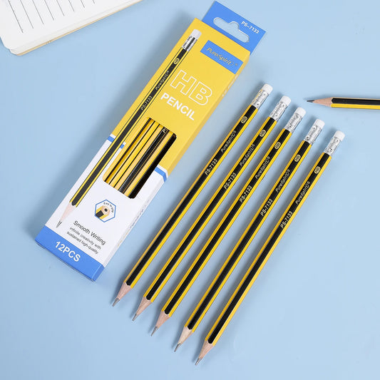 Crayons HB prétaillés pour école et bureau